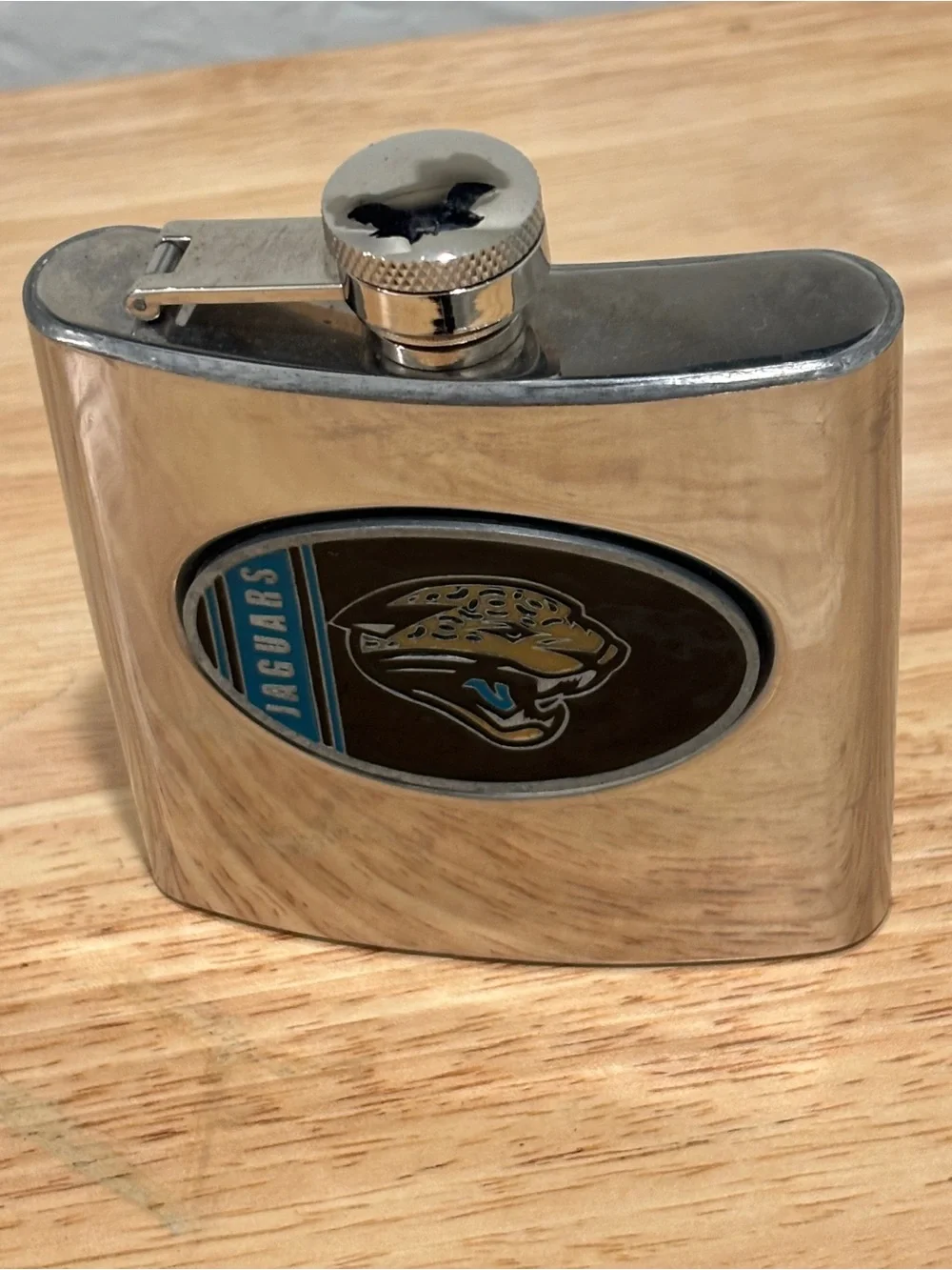 Vintage Jacksonville Jaguars classic 1995–2012 logo, Flask